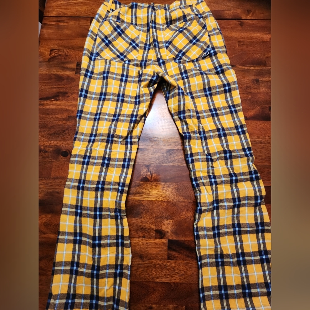 Unif yellow plaid pants